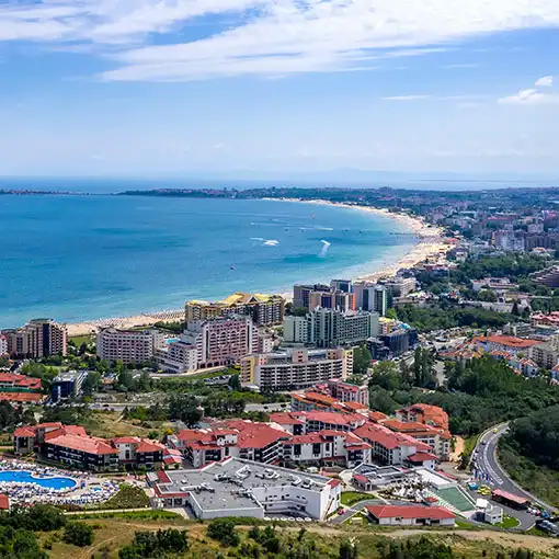 Coastal city in Bulgaria representing AI platform expansion in Eastern Europe